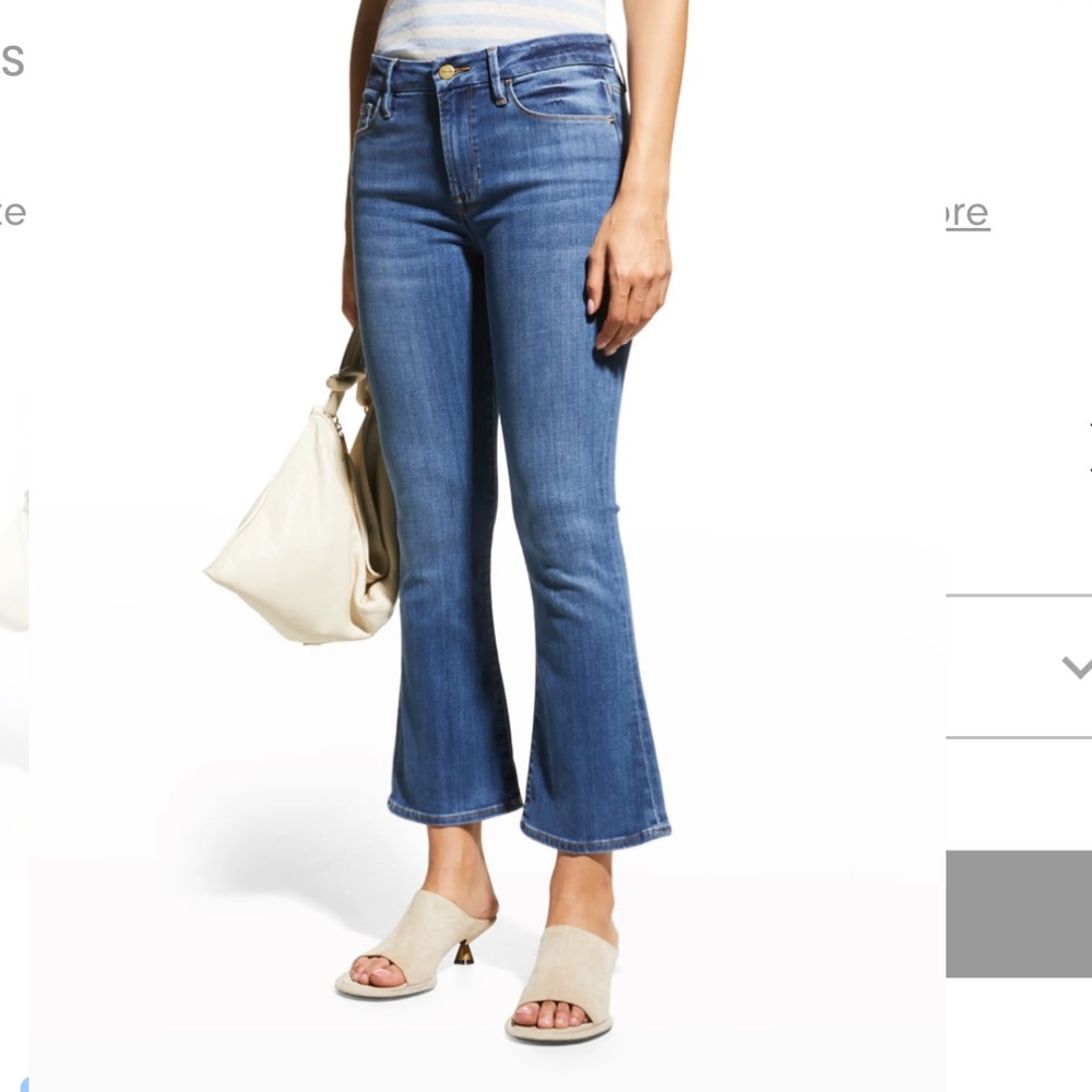 Cropped flare jeans 98% cotton 2% elastane